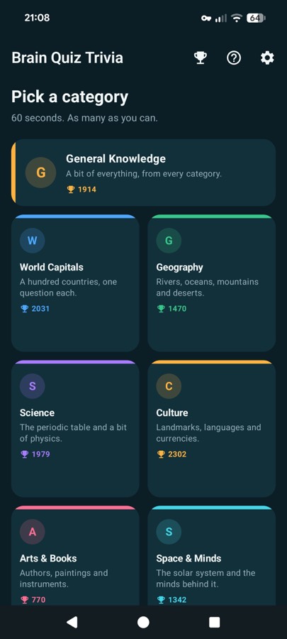Brain Quiz Trivia screenshot 1